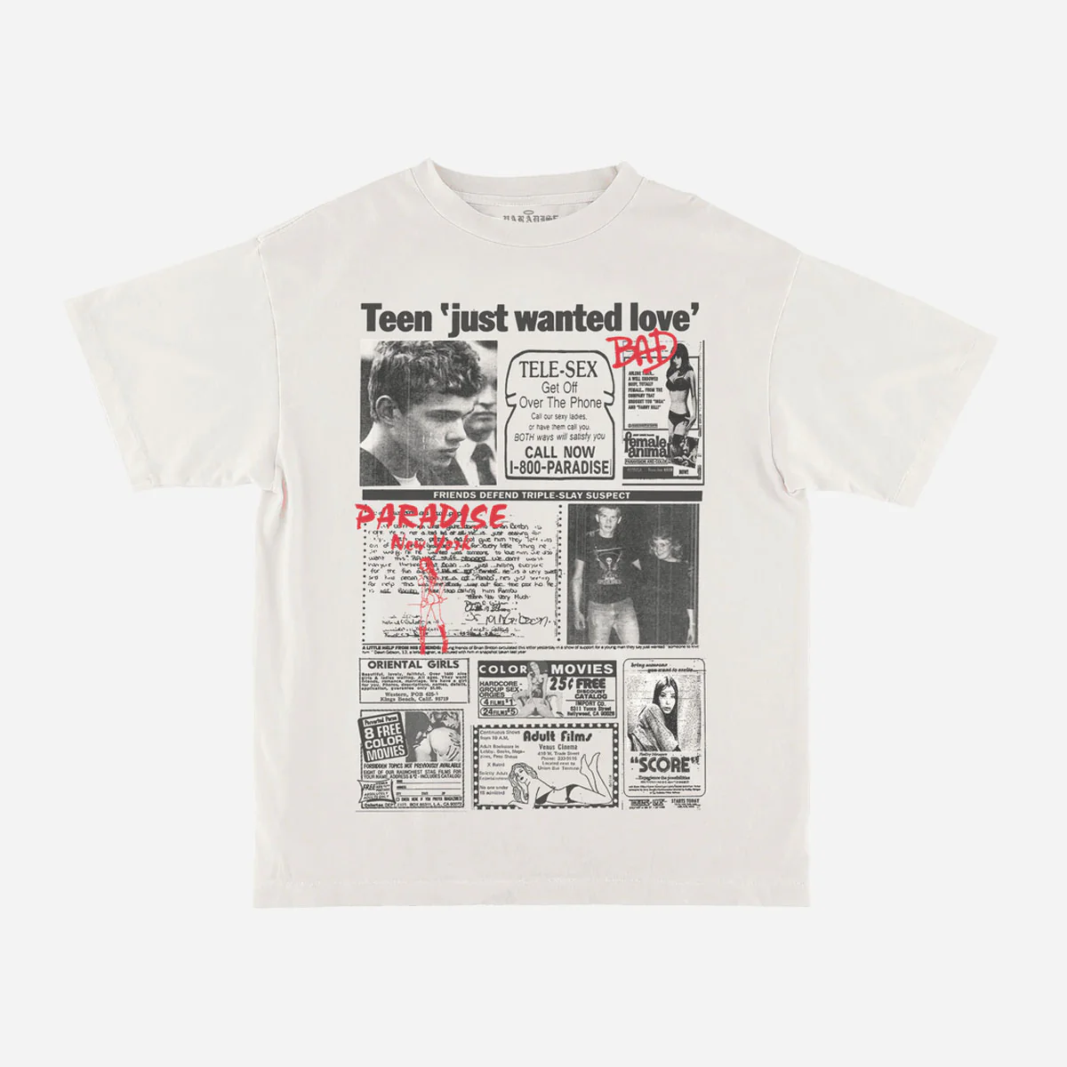 Paradise - Teen Just Wanted Love Tee- Off White – Image 2