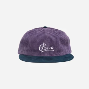 Parra - Painters Script Corduroy 6 Panel Hat - Purple