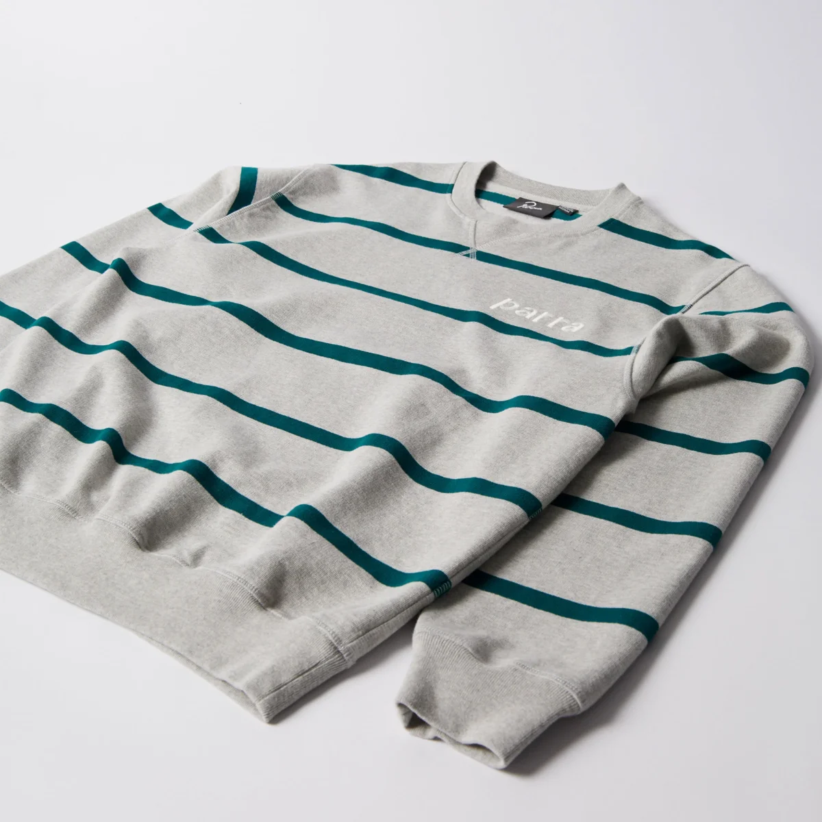 Parra - Pristine Striper Crew neck Sweatshirt - Heather Grey – Image 6