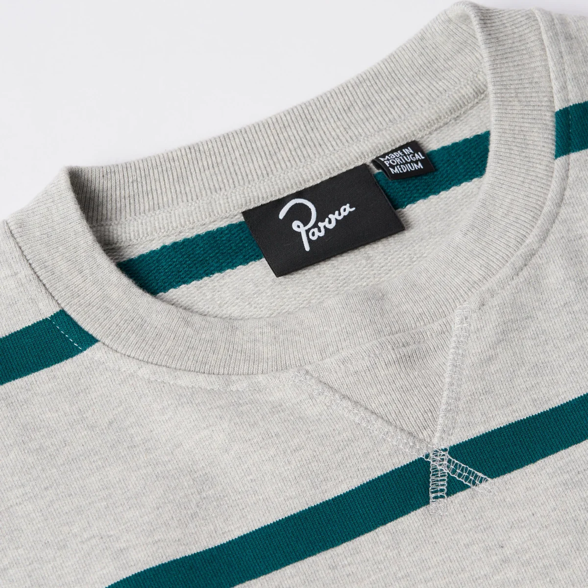 Parra - Pristine Striper Crew neck Sweatshirt - Heather Grey – Image 7