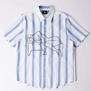 Parra - Sleep Now Short Sleeve Shirt - Blue