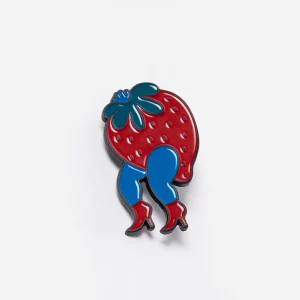 Parra - Stupid strawberry enamel pin - Red