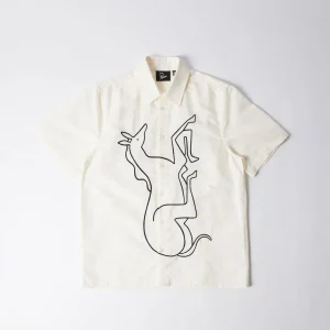 Parra - Vertical horse short sleeve shirt - Off White