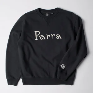 Parra - Weird Trad Logo Crew Neck Sweatshirt - Dark Navy