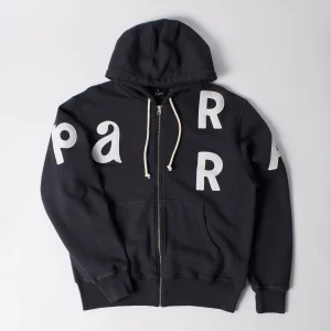 Parra - Word Salad Zip Hooded Sweatshirt - Dark Navy