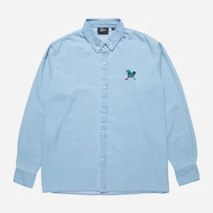 PARRA - ANNOYED CHICKEN SHIRT -  Bleached Denim