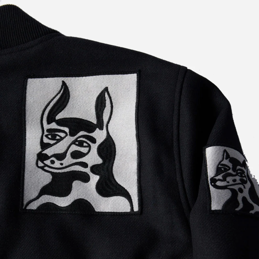 PARRA - DOG FACED VARSITY JACKET- BLACK – Image 5