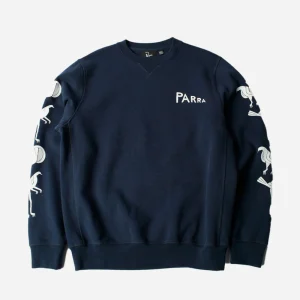 PARRA - FANCY PIGEON CREW NECK SWEATSHIRT - Midnight Blue