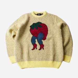 Parra - Stupid Strawberry Knitted Pullover - Yellow