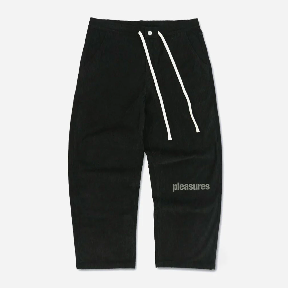 PLEASURES - LEVY CORDUROY WIDE PANTS - Black
