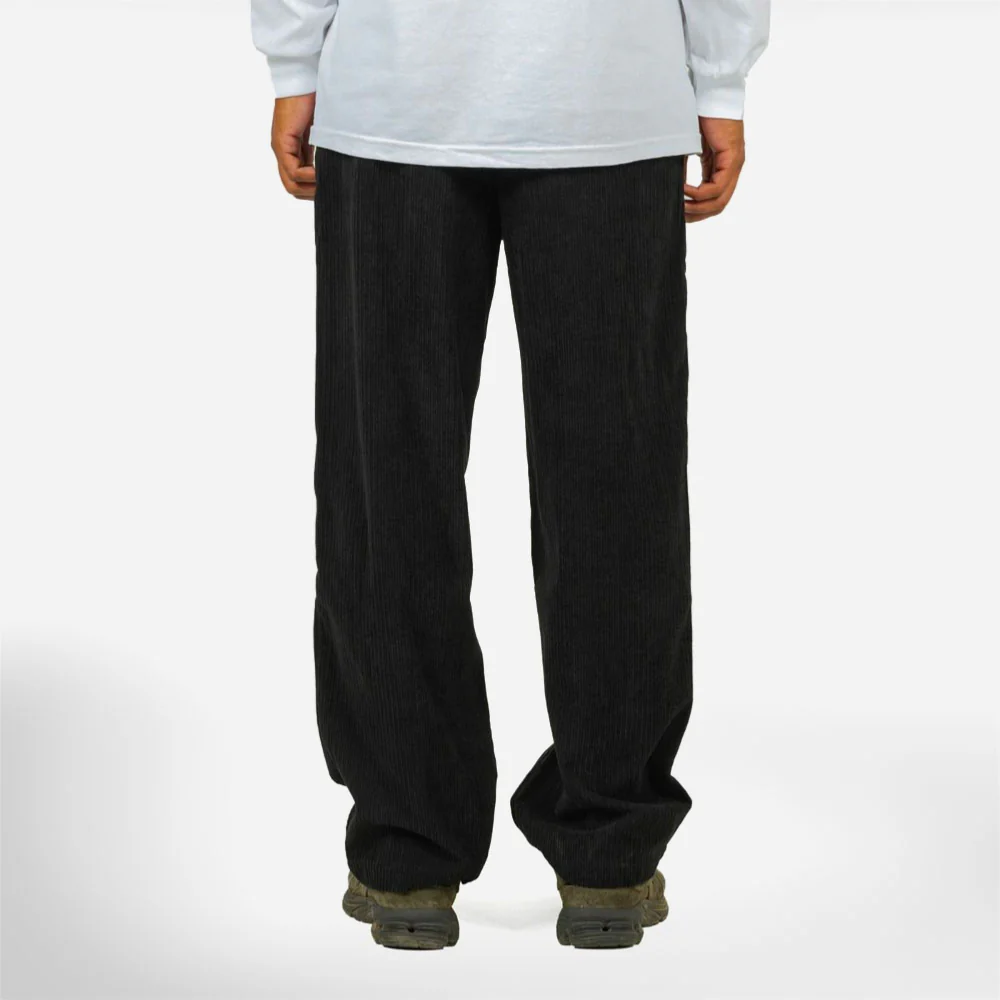 PLEASURES - LEVY CORDUROY WIDE PANTS - Black – Image 5