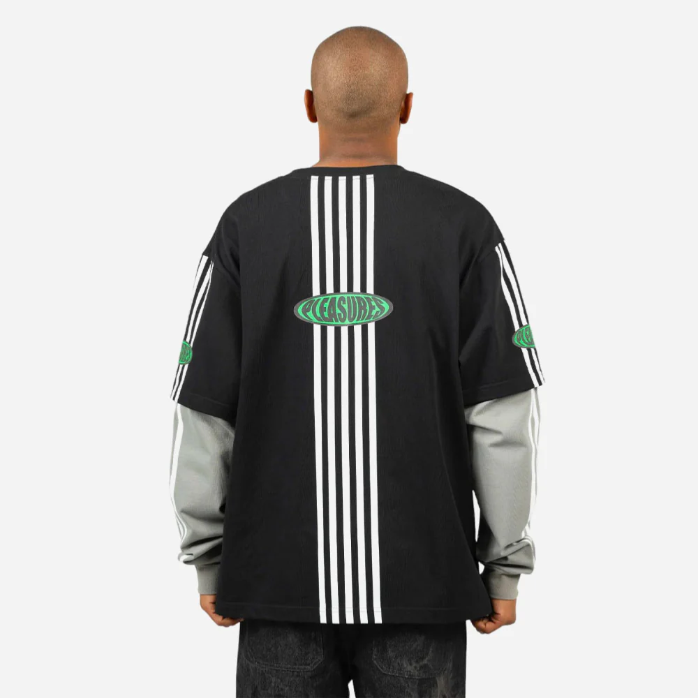 PLEASURES - FAUX LAYERED LONG SLEEVE - Black – Image 5