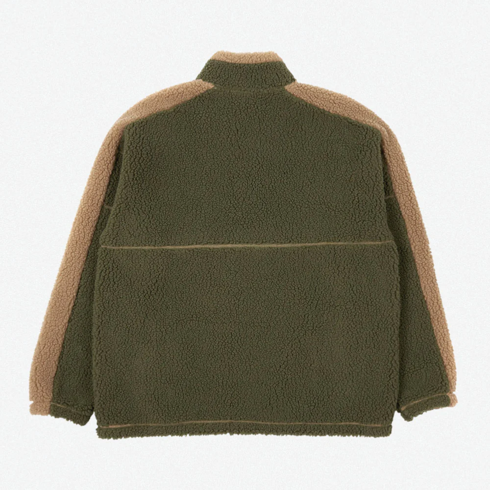 PLEASURES - REWIND QUARTER ZIP - GREEN – Image 3