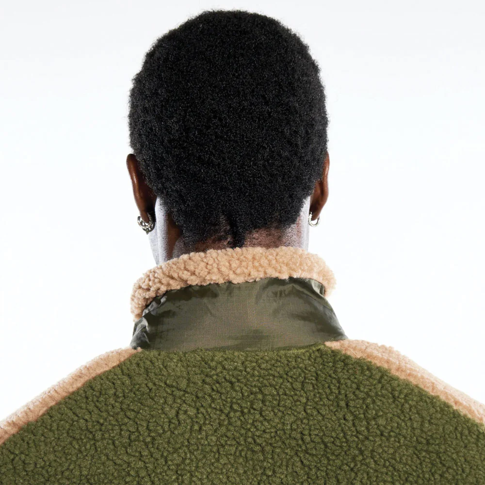 PLEASURES - REWIND QUARTER ZIP - GREEN – Image 5