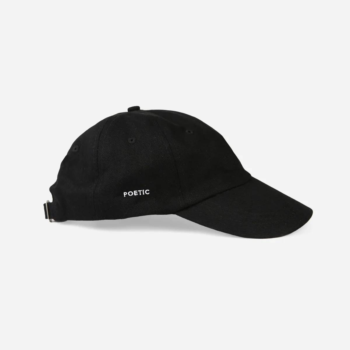 Poetic Collective - Classic Cap Side Embroidery - Black / White