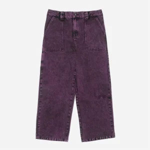 Poetic Collective - Painter Pants - Purple Acid Wash Denim