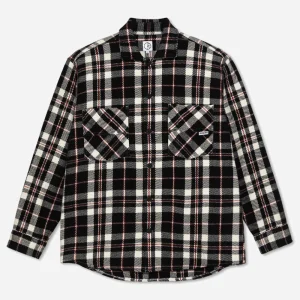 POLAR - BIG BOY OVERSHIRT FLANNEL - Black - Cloud White - Red