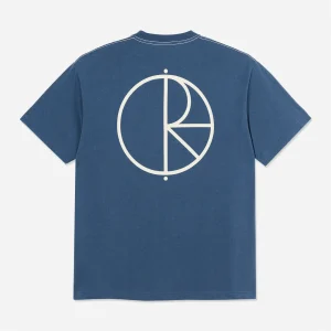 T-shirt Polar Skate Co. - Contrast Tee Stroke Logo Grey Blue