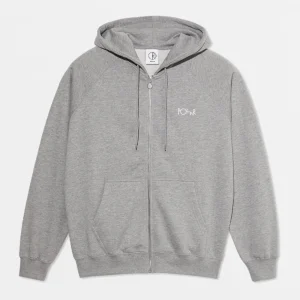 POLAR SKATE Co. - DEFAULT ZIP HOODIE  - HEATHER GREY