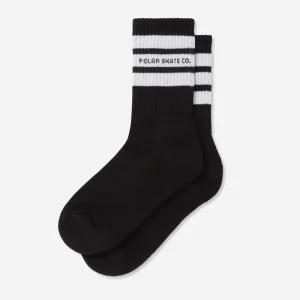 POLAR - FAT STRIPE SOCKS  - BLACK