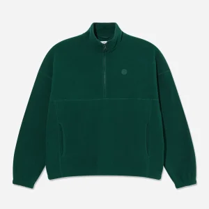 Polar - Ivan Half Zip Sweatshirt - Dark Emerald