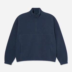Polar - Ivan Half Zip Sweatshirt - Grey Blue