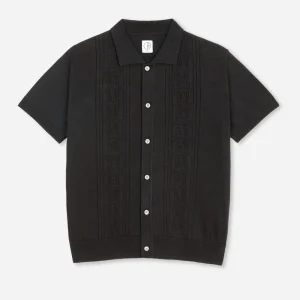 POLAR -  MILES CARDIGAN DOUBLE P - Black