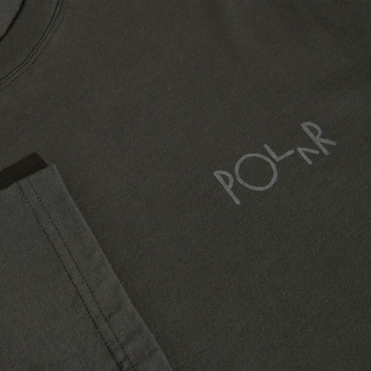 Polar - Steve LS Tee Stroke Logo - Dirty Black – Image 4