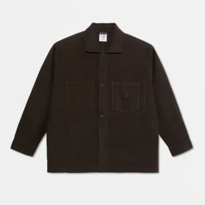 POLAR - THEODORE OVERSHIRT BRUSHED TWILL - Dark Olive