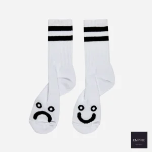 POLAR - HAPPY SAD SOCKS - White