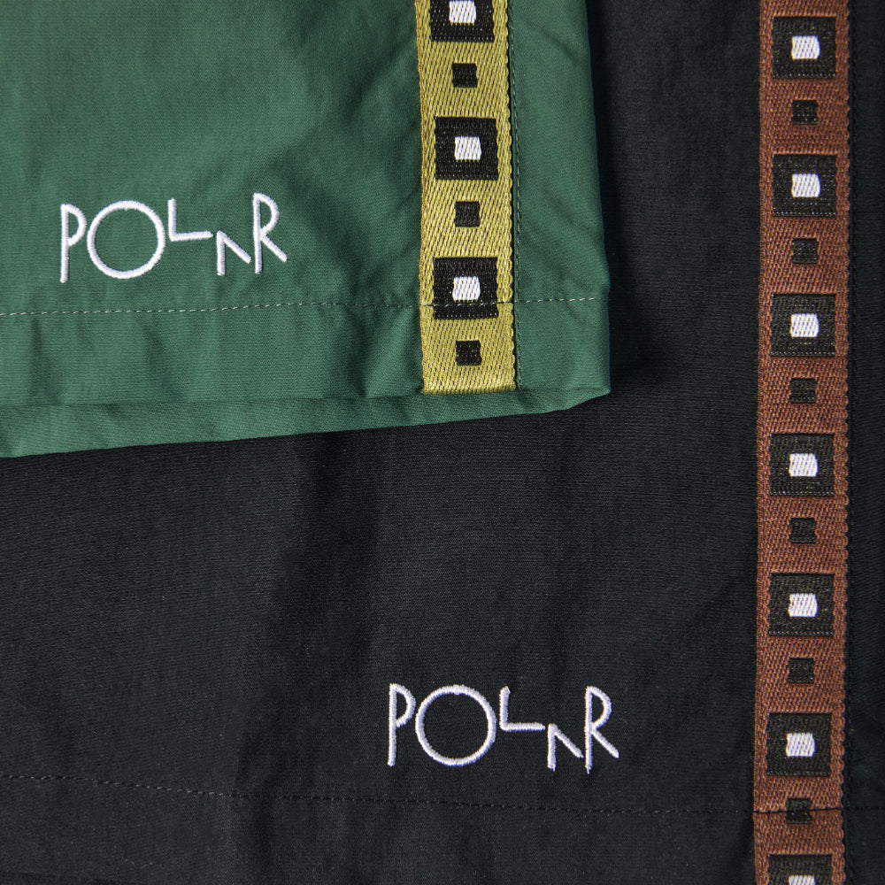 POLAR - SQUARE STRIPE SWIM SHORTS - BLACK - BROWN – Image 6