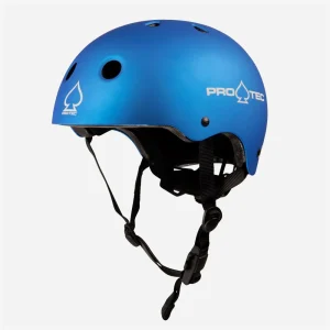 Pro-Tec - Casque de skateboard Junior - Bleu Mat Métallique