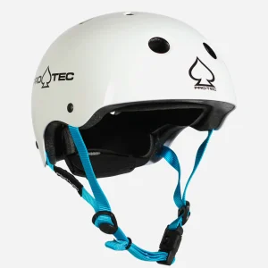 Pro-Tec - Casque de skateboard Junior - Blanc Brillant