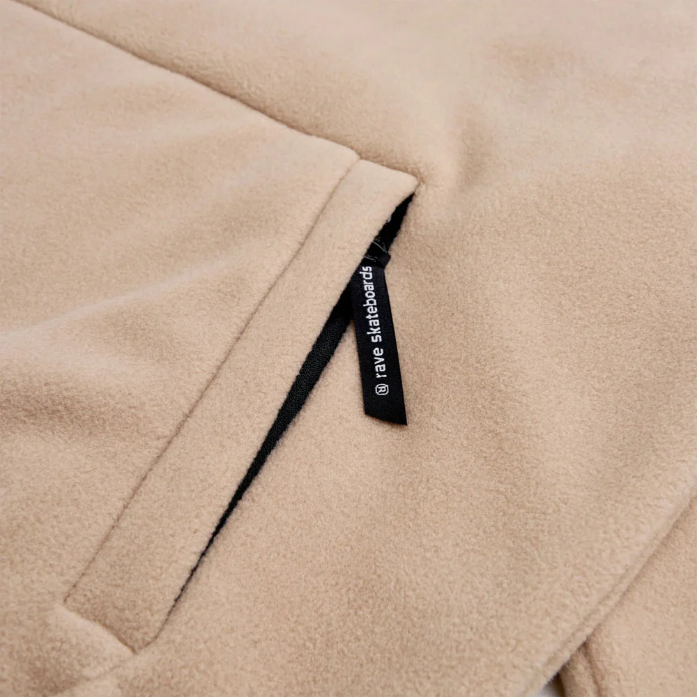 RAVE SKATEBOARDS - FB POLAR FLEECE HOODIE - Sand – Image 7