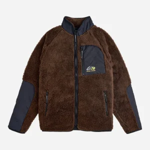 RAVE SKATEBOARDS - FB SHERPA FLEECE HOODIE - Dark Brown