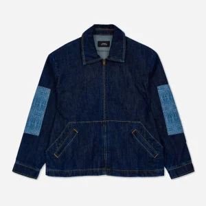 RASSVET - WORK DENIM JACKET WOVEN - Navy Denim