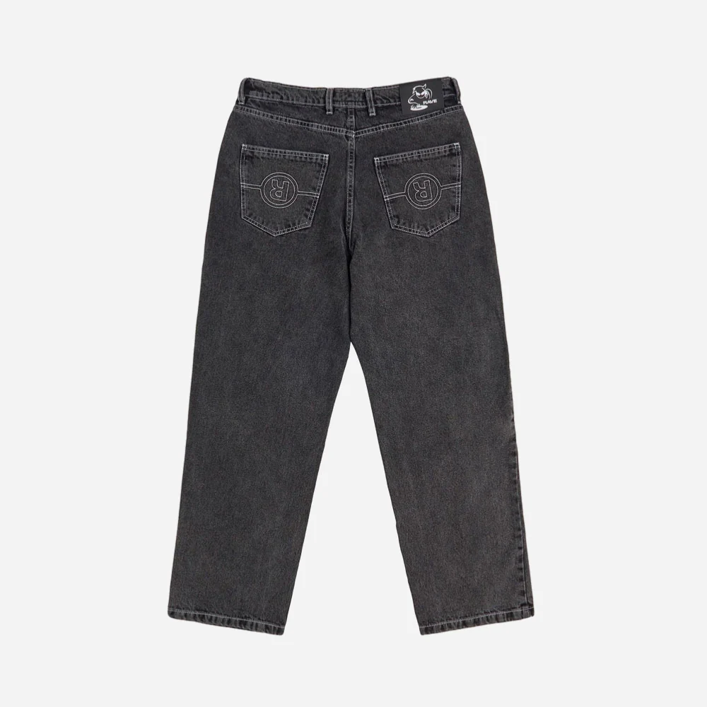 RAVE SKATEBOARDS - GROS DENIM PANT- Black Washed
