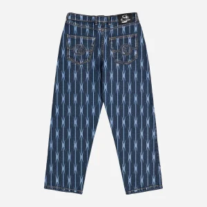 RAVE SKATEBOARDS - GROS DENIM PANT-  Blue Raw / Laser