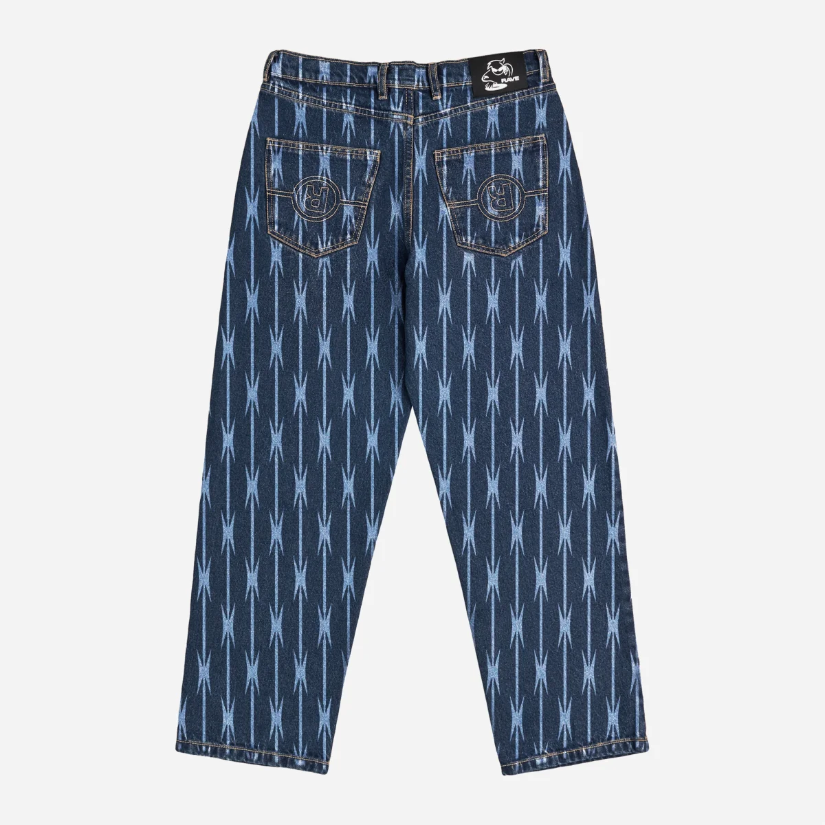 RAVE SKATEBOARDS - GROS DENIM PANT- Blue Raw / Laser – Image 2