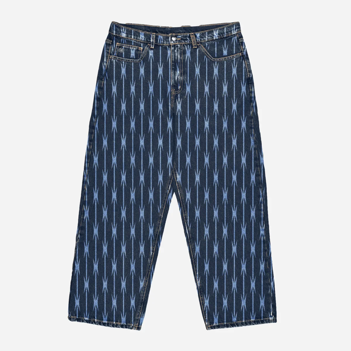 RAVE SKATEBOARDS - TRES GROS DENIM PANT- Blue Raw / Laser – Image 3