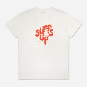 REVOLUTION - REGULAR T-SHIRT SURF UP  - Offwhite