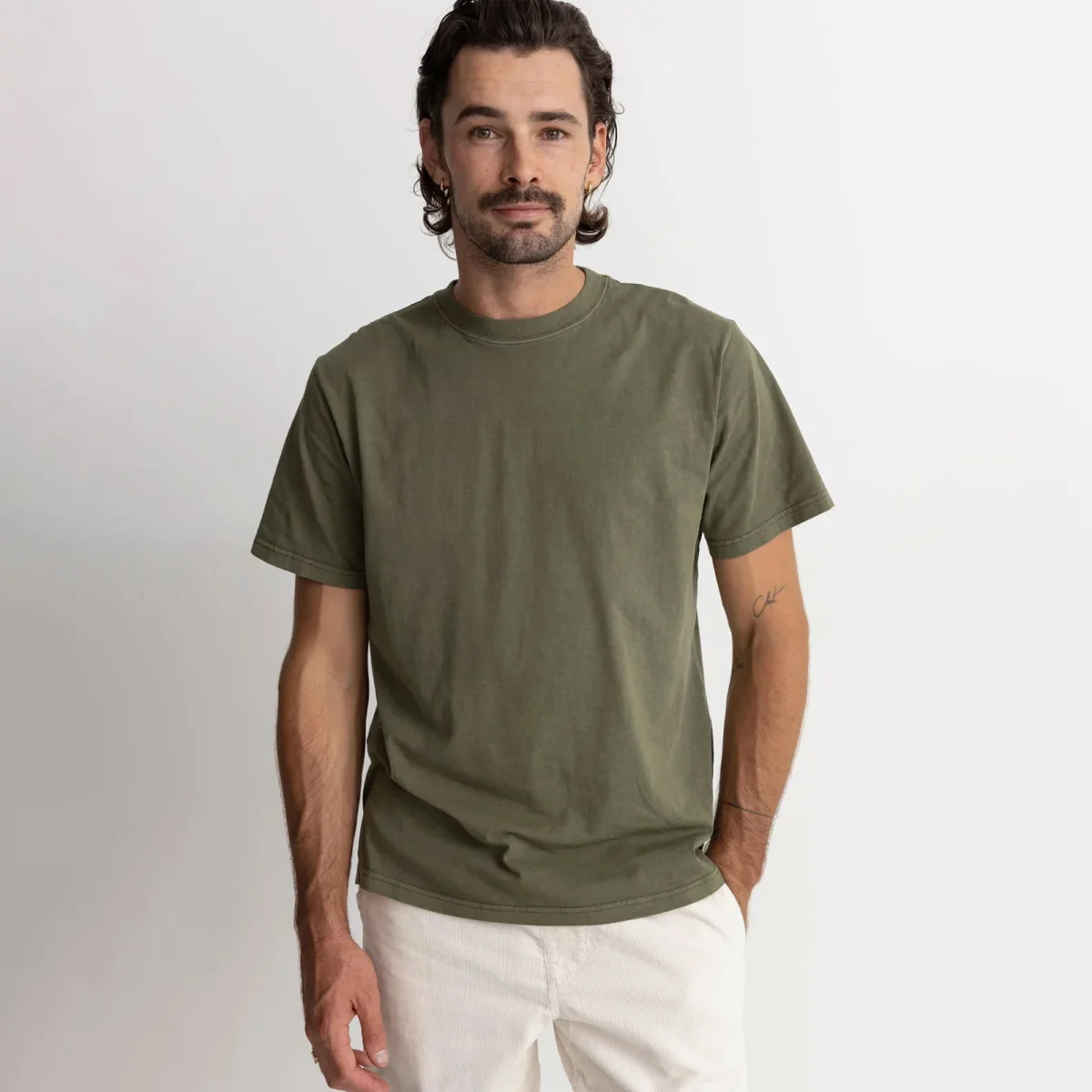 Rhythm - Classic Vintage SS T-shirt - Olive – Image 4
