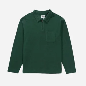 RHYTHM - REVERSE TERRY QUARTER ZIP - Pine