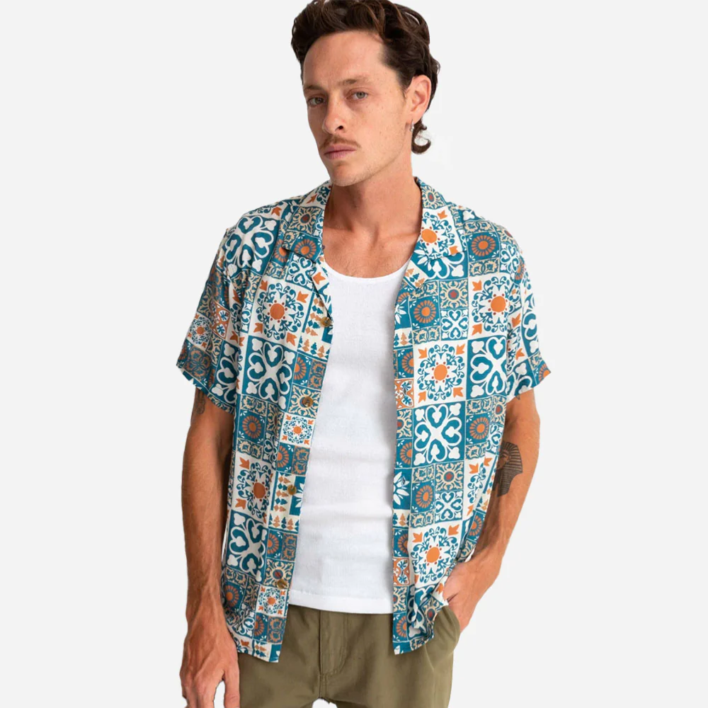 RHYTHM - TILE SS SHIRT - Teal – Image 3