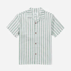 RHYTHM - VACATION STRIPE SS SHIRT - Sea Green