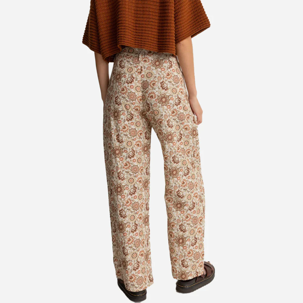 RHYTHM - RAYA PAISLEY WIDE LEG PANT - Natural – Image 5