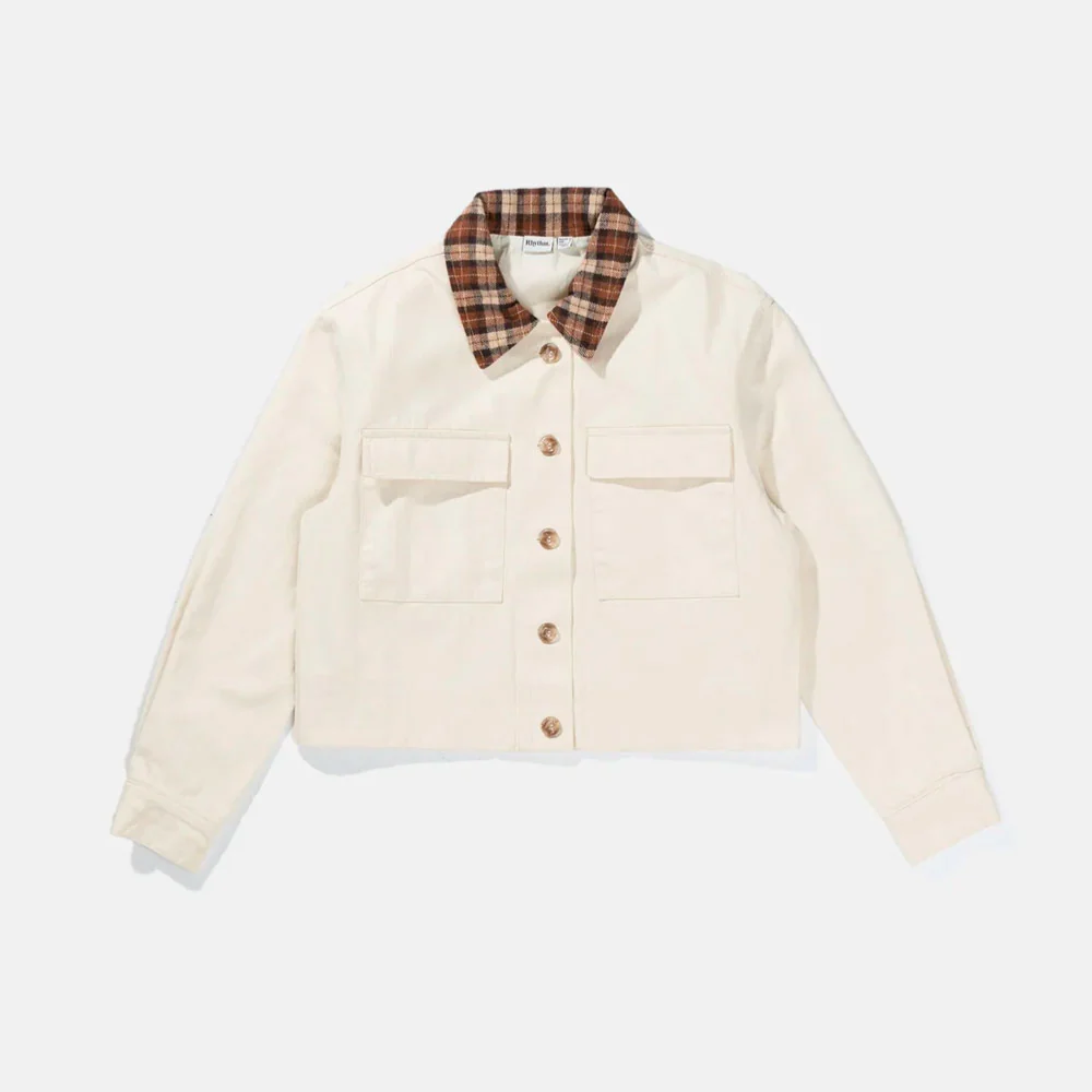RHYTHM - DYLAN CROPPED SHACKET - Cream – Image 2
