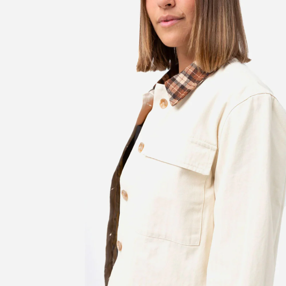 RHYTHM - DYLAN CROPPED SHACKET - Cream – Image 4