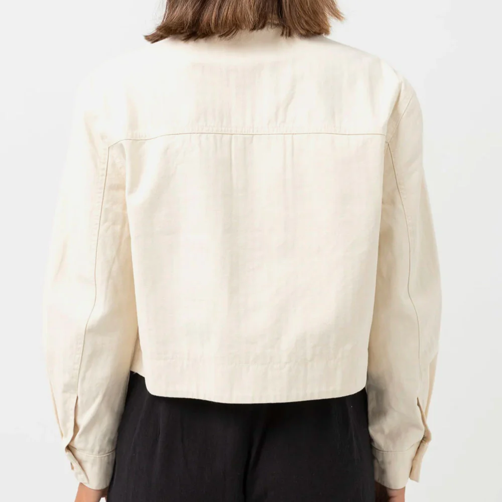 RHYTHM - DYLAN CROPPED SHACKET - Cream – Image 5