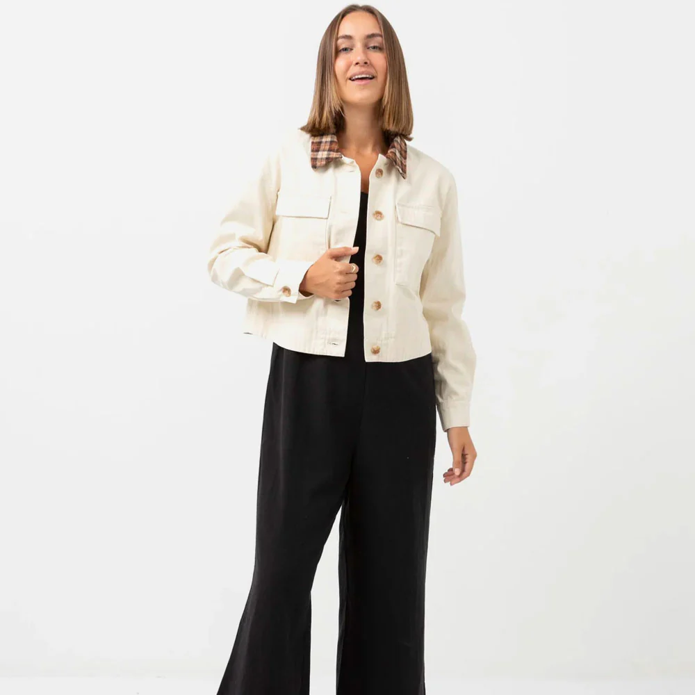 RHYTHM - DYLAN CROPPED SHACKET - Cream – Image 6